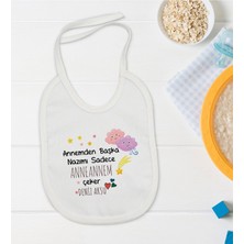 Bk Kids Kişiye Özel Babaannem Tasarımlı Bebek Mama Önlüğü - Model 1