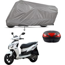 Teksin Sym Jet 4 125 Arka Çanta Uyumlu Motosiklet Brandası Motor Brandası (A+ Kalite)