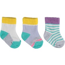 Bibaby Biorganic Rainbow Unisex 3'lü Çorap 68406 Kız