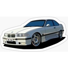 E36 Araba Cam Sticker Yapıştırma 16 cm 2 Adet
