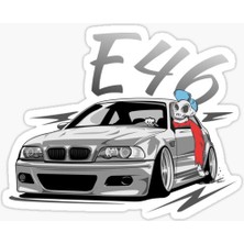 TSC E46 Kuru Kafa Resmi Cam Sticker Yapıştırma 16 cm 2 Adet