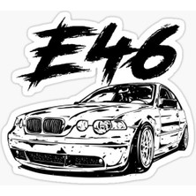 TSC E46 Modifiye Cam Sticker Yapıştırma 16 cm 2 Adet