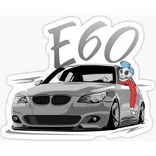 TSC E60 Araba Resmi Cam Sticker Yapıştırma 16 cm 2 Adet