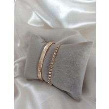 Bers Aksesuar Kadın Altın Kaplama Kararmaz Kombin Bileklik