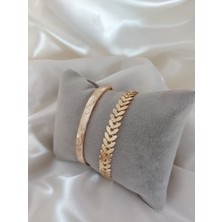 Bers Aksesuar Kadın Altın Kaplama Kararmaz Kombin Bileklik