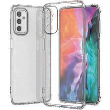 Case World Samsung Galaxy M23 ile Uyumlu Kapak Kamera Korumalı Şeffaf Airbag Antishock Köşe Korumalı Silikon ile Uyumlu Kılıf