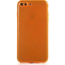 Caseart Apple iPhone 8 Plus Kapak Kamera Korumalı Neon Renkli Silikon Kılıf - Neon Pembe