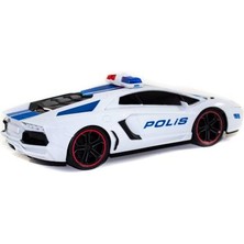 Erzi 1:12 Uzaktan Kumandalı Polis  Lamborghini Şarjlı Araba