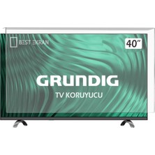 Best Ekran Grundıg 40VLX8650BP Tv Ekran Koruyucu - Grundig 40" Inç  Ekran Koruma Şeffaf Panel