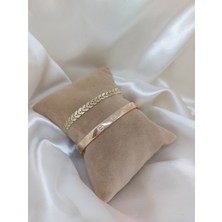 Bers Aksesuar Kadın Altın Kaplama Kararmaz Orjinal Faturalı Kombin Bileklik