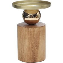 Vitale Ahşap Metal Mumluk 12CM
