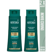 Restorex Keratin&Argan Onarıcı Şampuan 500 Ml X 2 Adet