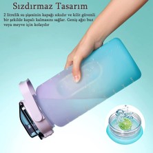 TopOne 64OZ Hasır Zaman İşaretleyicili Su Şişesi Büyük Kapasiteli (Yurt Dışından)