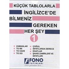 Fono Yayınları Küçük Tablolarla Ingilizce'de Bilmeniz Gereken Her Şey