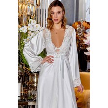 Jeremi Saten Gecelik Sabahlık Takım