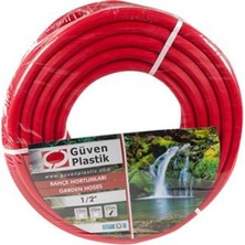 Güven Plastik 1/2" Market Tipi Özel Orjinal Bahçe Hortumu (20 Metre)