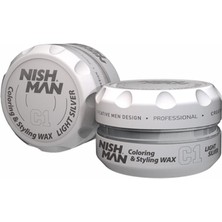 Nishman Nish Man C1 Coloring Hair Styling Wax- Light Silver 150 ml