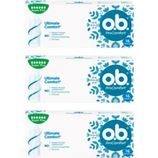 O.b. Procomfort Tampon Süper Plus 16'lı 3 Paket (Toplam 48 Adet)