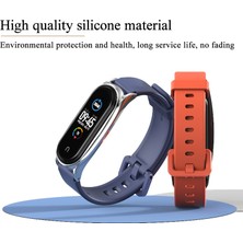 Xiaomi Mi Band 3/4/5/6 Pembe+Gül Altın Silikon Saat Band
