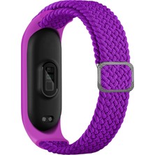 Xiaomi Mi Band 7 Mor Için Naylon Örgülü Saat Bandı