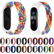 Xiaomi Mi Band 7 Mor Için Naylon Örgülü Saat Bandı