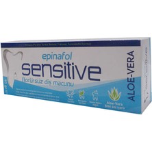 Epinafol Diş Macunu Florürsüz Sensitive Aloe-Vera Özlü 90 Gr