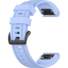 Markacase Garmin Uyumlu Fenix 6s - 6s Sapphire - 6s Pro Sapphire Için Quick Fit Özellikli Silikon Kordon Kayış Açık Mor