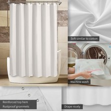 Yilegou 12 Kancalı Yıkanabilir Su Geçirmez Banyo Perdesi - Renkli (Yurt Dışından)