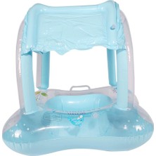 Baby Float, 0-3 Yaş, Mavi Renk, Gölgelikli Bebek Yüzme Simidi