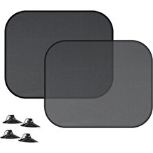 Easyde 5 Parçalı Set Araba Arka Çamurluk Yan Çamurluk Örgü Güneşlik 44 x 36 cm - Siyah (Yurt Dışından)