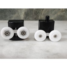 Venita Siyah Duşakabin Cam Kabin Tekerleği Takım 24 mm