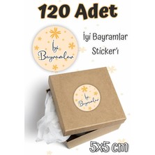 Msticker Iyi Bayramlar Etiketi 5x5 120 Adet , Ramazan Bayramı Kurban Bayramı Sticker