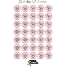 Msticker Anneler Günü Sticker Seti 4 cm 35 Adet