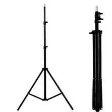 Asfal 200 cm Metal Tripod Fotoğraf Stüdyo Lamba Tutucu Lamba Işık Ayağı Tripot+Telefon Tutucu