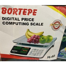 Bortepe Pilli Şarjlı 40 kg Terazi - Elektronik Terazi - 40 kg Hassas Terazi