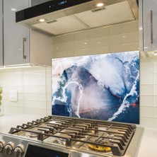 Decorita Cam Ocak Arkası Koruyucu  Ocean Desen  49 x 76 cm