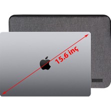 D'vers Su Geçirmez Fermuar Detaylı Unisex 15-15,6 Inç Uyumlu Macbook Kılıf Notebook Laptop Çantası