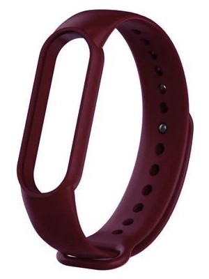 Markacase Amazfit Band 5-6 Için Silikon Kordon Bordo