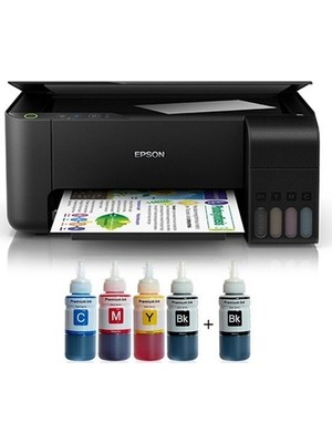 Epson Tanklı L3250 Mürekkepli Tanklı Yazıcı (1 Siyah Mürekkep Hediyeli)