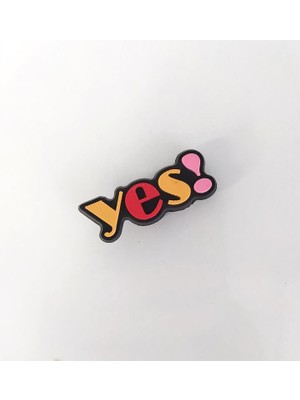 Hd Marketim 1 Adet Silikon Yes Yazılı Figür Tekli Terlik Süsü Aksesuar