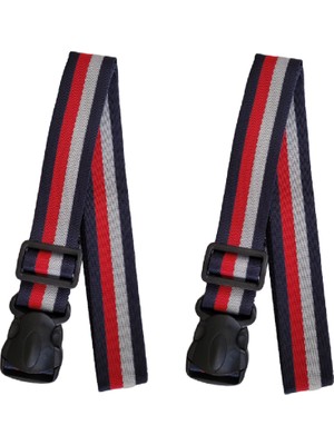 Sar Çok Renkli 2 Adet Valiz Bavul Emniyet Kemeri