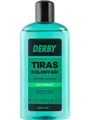 Derby Tıraş Kolonyası Doğa Ferahlığı 500 ml Ferahlatıcı Etkiyle Tıraş Sonrası Kullanım İçin