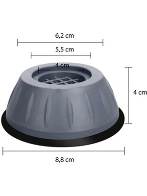 Heredot Beyaz Eşya Altlığı Ayağı 4 Adet Çamaşır Bulaşık Makinası Buzdolabı Yükseltici Titreşim Önleyici MIT161