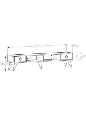 Givayo Lima Tv Ünitesi Ceviz 180 cm