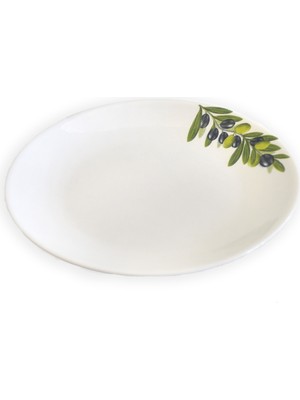 Pearl Zeytin Desenli Tabak /Çap 25 Cm / 4 Adet