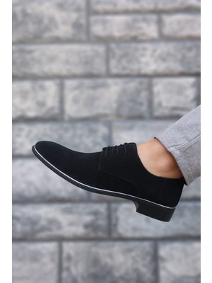 Tomms Erkek Siyah Süet Damatlık Klasik Ayakkabı 570-SSÜET