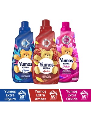 Yumoş Extra Konsantre Çamaşır Yumuşatıcısı Amber 1440 ml + Lilyum 1440 Ml+ Orkide 1440 ml