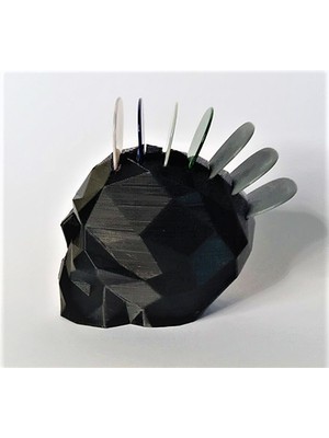 Kurukafa Tasarım Pena Tutucu Dekoratif Penalık Siyah