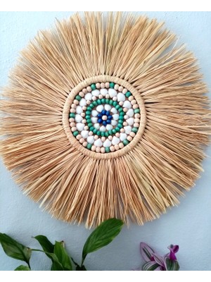 Kara.shome Rafya Deniz Kabuklu Duvar Aksesuar Süsü