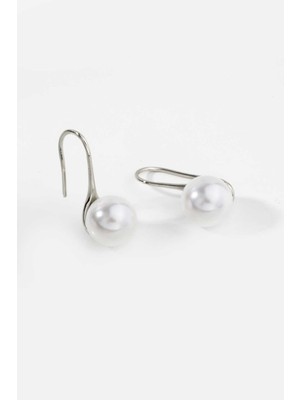 So CHIC 18 Ayar Beyaz Altın Kaplama Gümüş Inci Küpe